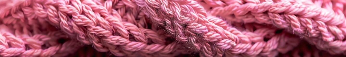 Poster - pink knitted sweater closeup.