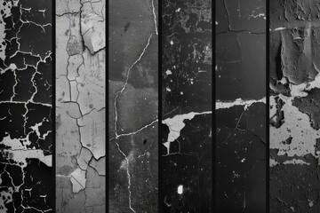 Leinwandbilder - Overlay effect grunge - damage, paint, concrete, old, spray, cracked, and scratched textures. Modern collection texture graphic with dust and spray.