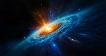 the big bang, birth of the universe illustration concept