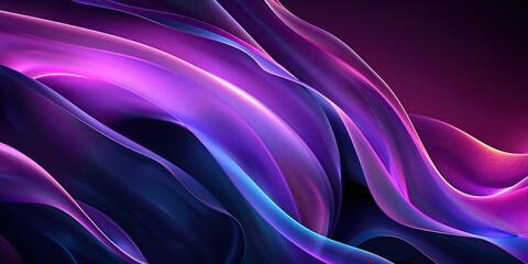 Abstract pink purple liquid metal background. Holographic chrome smooth gradient waves industrial backdrop. Shining bent surface with ripples, reflections. Swirl blue fluid melting wavy flowing motion