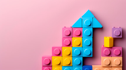 Poster - Colored building blocks