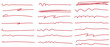 © Quirk Craft Studio - Red brush stroke underline. Marker pen highlight stroke. Vector swoosh brush underline set for accent, marker emphasis element. vector illustration. eps 10