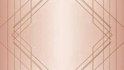 Wall Mural - background for advertisements featuring a soft blush pink with  golden geometric lines and subtle sparkles throughout the design to give it a luxurious feel