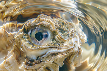 Wall Mural - Close-up photos of various fish and aquatic animals.