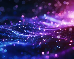 Wall Mural - captivating quantum core of radiant fiber optic connections glowing futuristic digital art