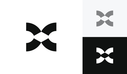 Modern simple letter X initial monogram logo design