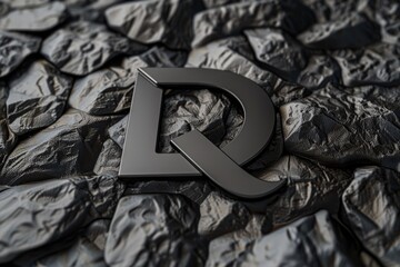 Wall Mural - Detailed shot of a metal object with a letter, perfect for industrial concepts