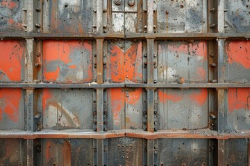 Wall Mural - Close up of a rusty metal structure, suitable for industrial concepts