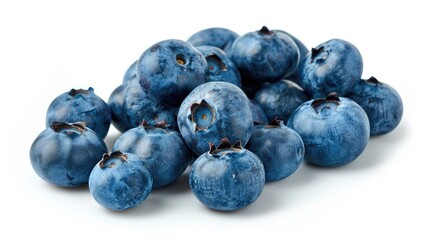 Wall Mural - Fresh, ripe blueberries are clustered together, showcasing rich blue hues