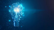 © Derby - Light bulb flashing on digital technology background for business concept and innovation concept