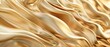 © Chanakan - Luxurious Golden Satin Drapery Flowing in Elegant Abstract Background