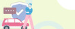 © Lyn Lee - Buy insurance for car flat character vector concept operation illustration