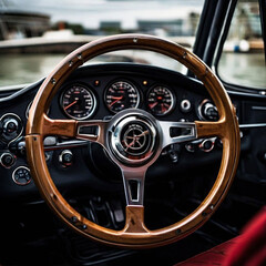 Canvas Print - wheel of a luxury car