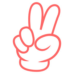 Retro cartoon gloved hand gesture