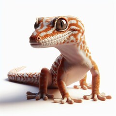 chameleon on a white background