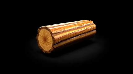 Wood Log Icon Wood 3d