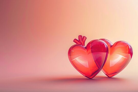 A representation of connection and communication: two halves of a broken heart coming together in unity against a soft gradient background, symbolizing the power of love and understanding.