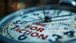 © Viktor - Close-up of a clock displaying the message Time for Action, emphasizing the urgency of taking steps or making decisions