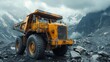 © Adi - Open pit mine industry, big yellow mining truck for coal anthracite