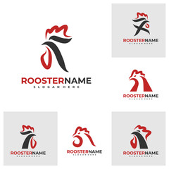 Wall Mural - Set of Rooster logo vector template, Creative Rooster head logo design concepts