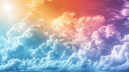 Wall Mural - Sky Gradients Weather: An illustration showing the changing gradient of colors in the sky during different weather conditions
