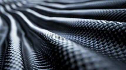 Black and white carbon fiber texture. Futuristic and technology background.