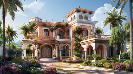 Modern arab house concept design