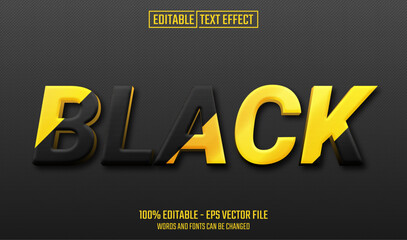 Wall Mural - black and yellow text effect