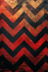 Fototapete - Abstract seamless background of heartbeat shapes forming chevron stripes, emphasizing direction,