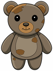 Wall Mural - teddy bear on white