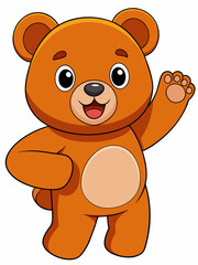 Wall Mural - teddy bear cartoon