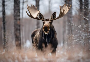 Wall Mural - A view of a Moose in the wild