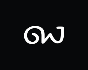 GW logo design template vector design
