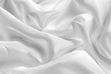 Wall Mural - Close-up of White Macro fabric fiber