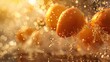 © Аrtranq - Fresh Oranges in Splashing Water with Glowing Bokeh Effect