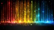 © imtde.sign - Glowing particle dots with colorful dots in abstract background, concept of light shining sparkling particles dots bokeh in blur color background,