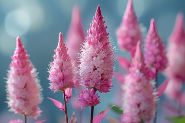 Beautiful Amaranth flowers in closeup, on the background