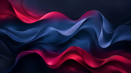 Wall Mural - A blue and red wave with a purple line in the middle