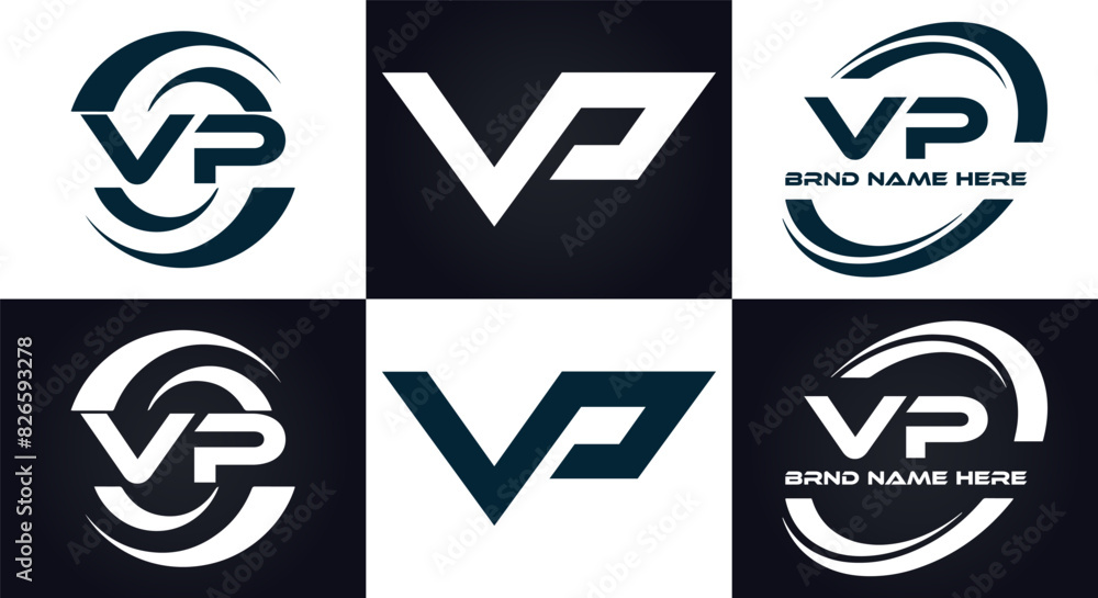 VP logo. V P design. White VP letter. VP, V P letter logo design. V P ...
