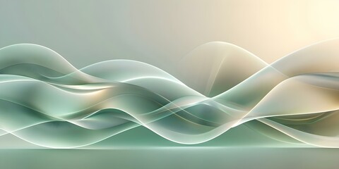 Wall Mural - Dynamic neon wave lines create futuristic abstract background with greenblue hues. Concept Abstract Art, Neon Colors, Futuristic Design