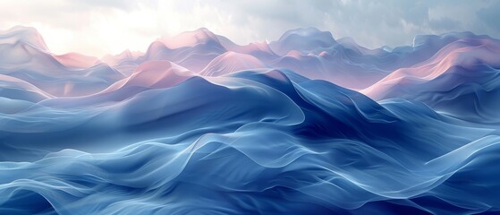 Wall Mural - Wave background. Beautiful, soft waves ripple gracefully, forming an alluring and captivating visual effect.