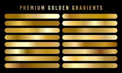 Wall Mural - A large set of gold gradients