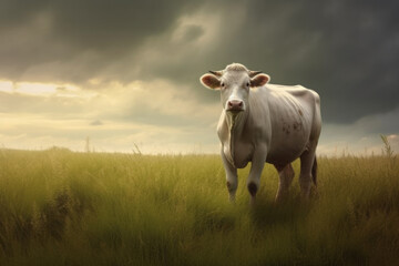 Wall Mural - cow isolated on white background