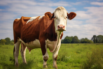 Wall Mural - cow isolated on white background