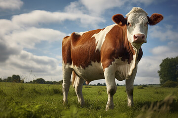 Wall Mural - cow isolated on white background