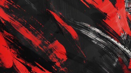 Wall Mural - abstract brush strokes black and red background. poster and banner design, perfect for extreme, spor