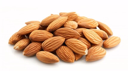 Almond isolated. Almonds on white background