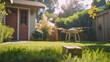 © nialyz - Cutting-Edge Drone Delivery Service Bringing Packages to Suburban Homes with Precision in High-Resolution Detail