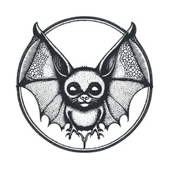 Bat black and white cartoon character design collection. White background. Pets, Animals.