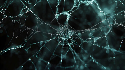 spider web in the night